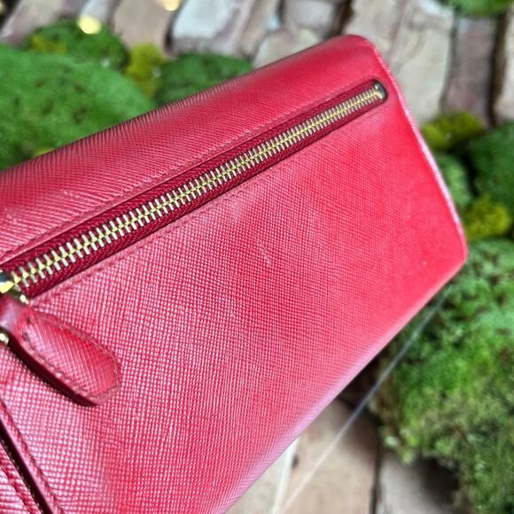 PRADA Wave Saffiano Leather Continental Wallet - Picture 15 of 15